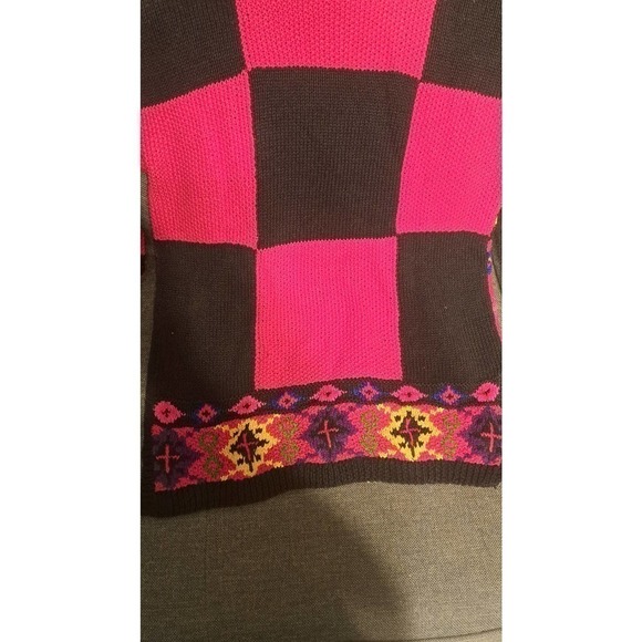 Knitting Needles Knit By Hand Size Small Sweater Preowned Handmade - Picture 6 of 6